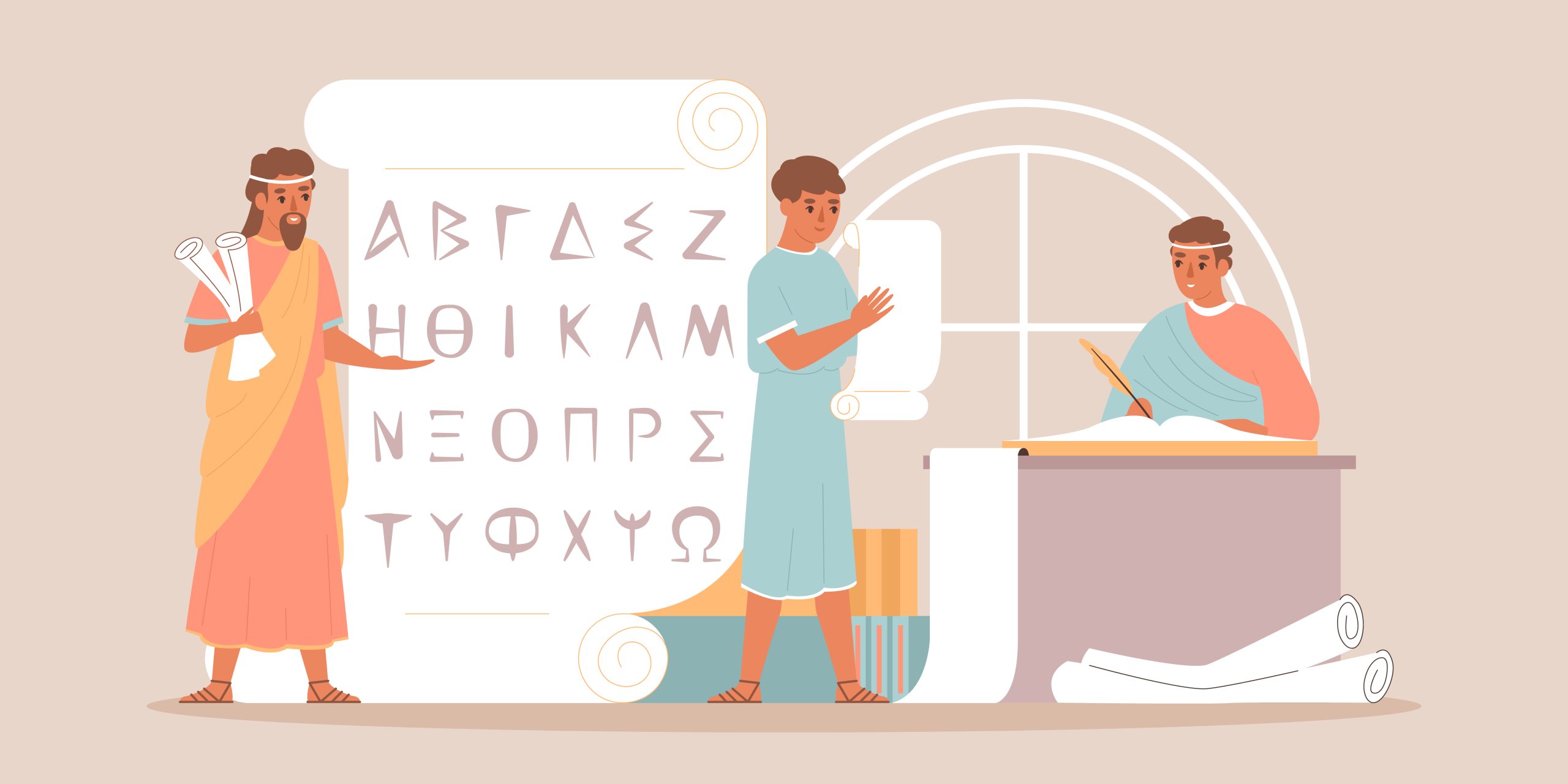 Alphabetic Writing Illustration
